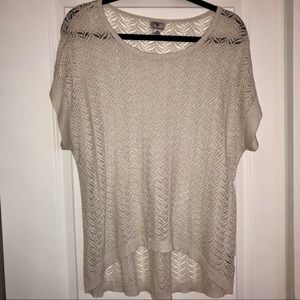 Cream knit blouse